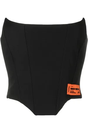 Heron Preston Axelbandslös korsettopp med logotypmärke