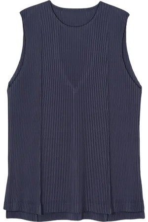 Issey Miyake Linne med plisserad detalj
