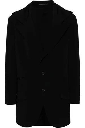 YOHJI YAMAMOTO Enkelknäppt blazer med huva
