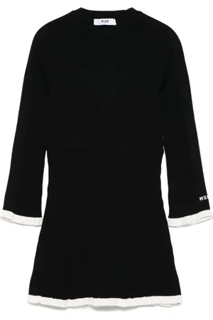 Msgm Ribbstickad klänning