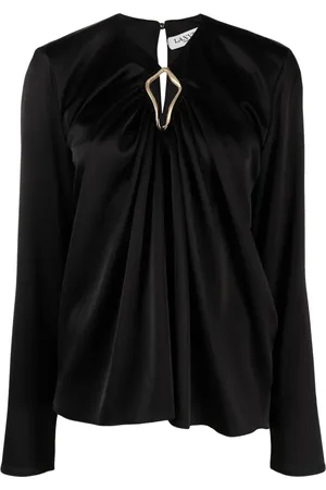 Lanvin Draperad långärmad blus