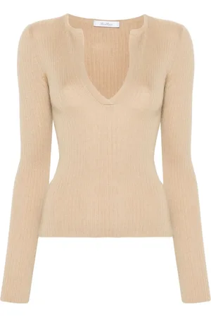 Max Mara Ribbstickad tröja