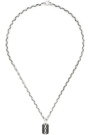 STEPHEN WEBSTER Thorn Razer Tag halsband i sterlingsilver med safir