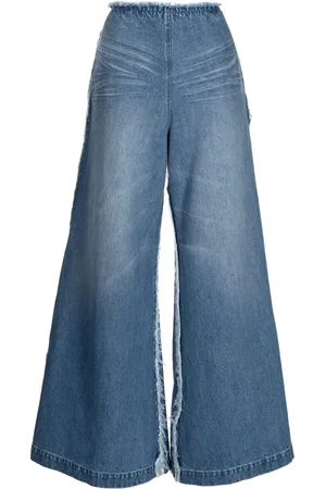 Ground Zero Utsvängda jeans med logotypmärke