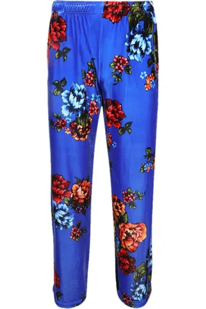 Vetements Blommiga sammetsbyxor