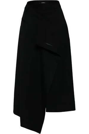 GOEN.J Asymmetrisk draperad midikjol
