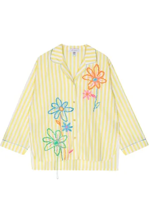 MIRA MIKATI Skjorta med blomsterbrodyr