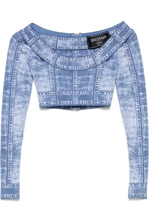 Balmain Croptop med tryck