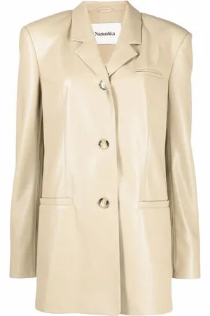 Nanushka Figursydd blazer i konstläder