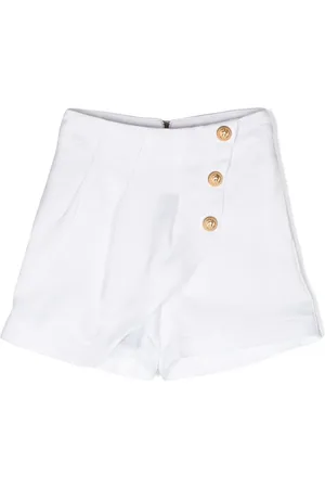 Balmain Asymmetriska shorts med panel