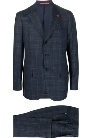 ISAIA Rutig enkelknäppt blazer