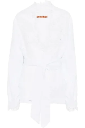 ERMANNO SCERVINO Blus med spetsdetalj