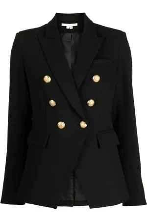VERONICA BEARD Dubbelknäppt blazer med guldknappar