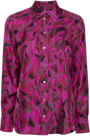 Lanvin Sidenskjorta med abstrakt mönster