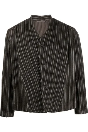 Issey Miyake Enkelknäppt plisserad blazer