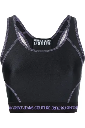 VERSACE Croptop med logotypband