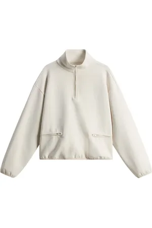 Woolrich Sweatshirt i fleece med dragkedja