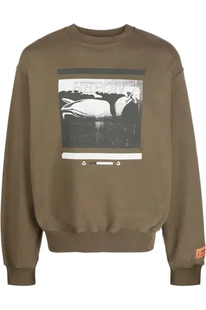 Heron Preston Sweatshirt med fågeltryck