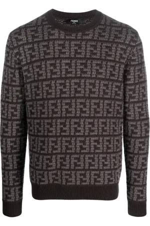 Fendi Kashmirkeps med logotypmotiv