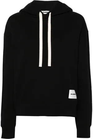Jil Sander + hoodie med logotypmärke