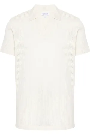 Sunspel Linear pikétröja i mesh