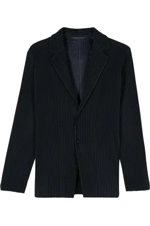 Issey Miyake Enkelknäppt blazer med plisserad effekt