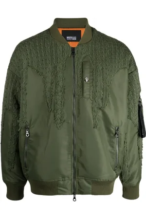 MOSTLY HEARD RARELY SEEN Drip bomberjacka med virkad panel