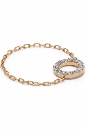 DJULA Chain diamantring i 18K gult guld