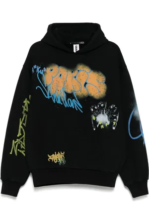 SANKUANZ Grafisk hoodie med musselkant