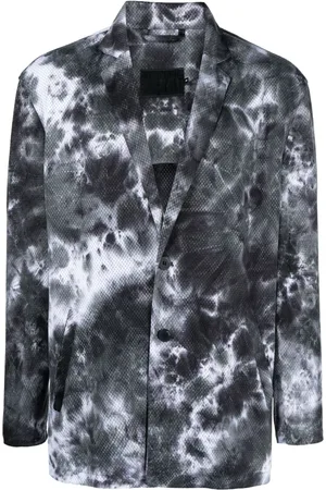 Off-Duty Batikmönstrad enkelknäppt blazer