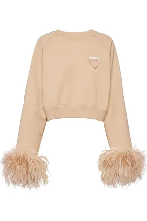 Prada Sweatshirt med fjäderkant