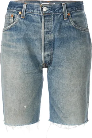 RE/DONE Knäshorts i denim