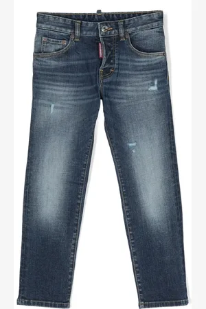 Dsquared2 Slitna jeans med logotypmärke