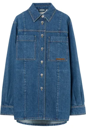Burberry Jeansskjorta med broderad logotyp