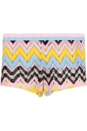 Cynthia Rowley Sicksackmönstrade stickade shorts