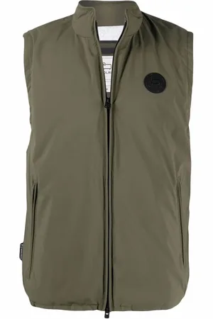 Woolrich Vadderad väst med logotyp