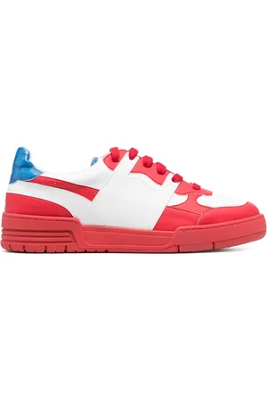 HIDE&JACK Tvåfärgade lädersneakers med panel