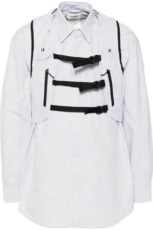 DOUBLET Trail vest randig skjorta