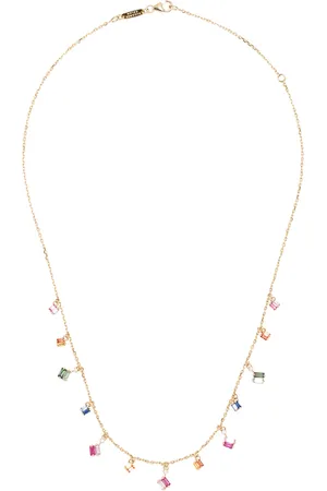 Suzanne Kalan Halsband i 18K roséguld med diamant och safir
