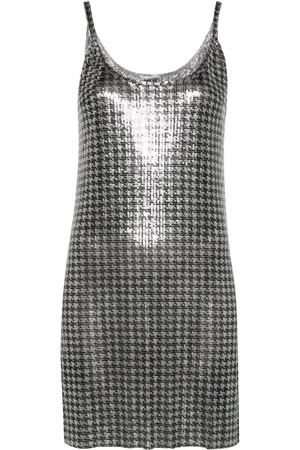 Paco rabanne Hundtandsmönstrad miniklänning
