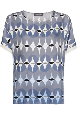 LORENA ANTONIAZZI Sidenskjorta med geometriskt tryck