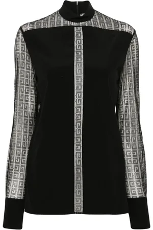 Givenchy Mönstrad sidenblus