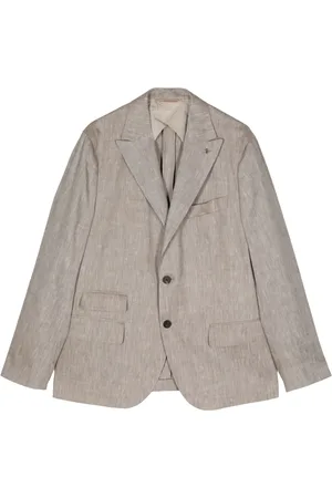 PESERICO SIGN Enkelknäppt blazer med trubbigt slag