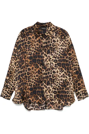 Simonetta Leopardmönstrad skjorta
