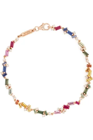 Suzanne Kalan Fireworks armband i 18K roséguld med safir och diamant