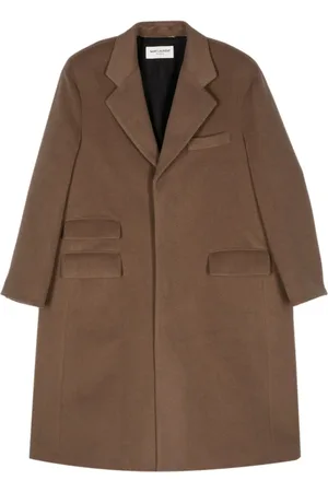 Saint Laurent Enkelknäppt lång kappa
