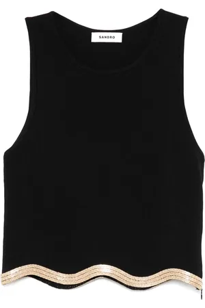 Sandro Paljettprydd croptop