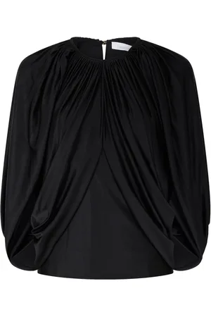 Paco rabanne Draperad blus med rundad hals