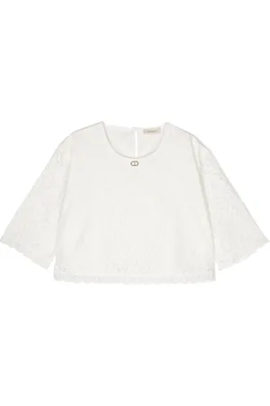 Twin-Set Blus i blommig spets