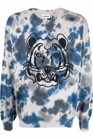 Kenzo Batikmönstrad sweatshirt med tigertryck